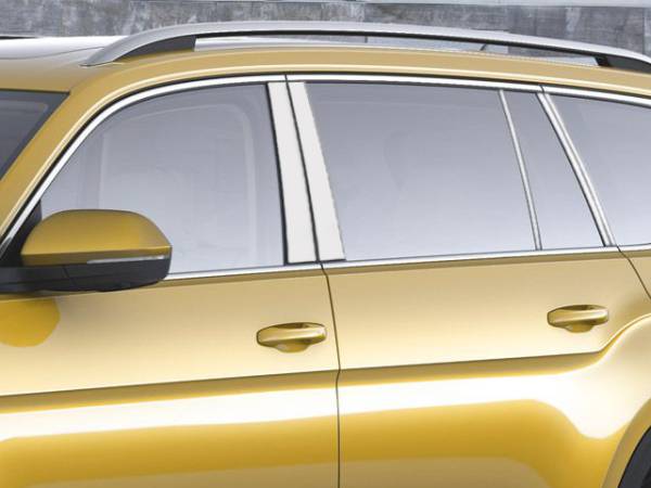 QAA - Volkswagen Atlas 2018-2020, 4-door, SUV (10 piece Stainless Steel Pillar Post Trim ) PP19653 QAA