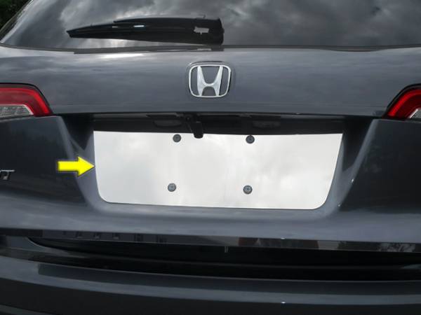 QAA - Honda Pilot 2016-2020, 4-door, SUV (1 piece Stainless Steel License Plate Bezel Includes access for rear backup camera ) LP16260 QAA