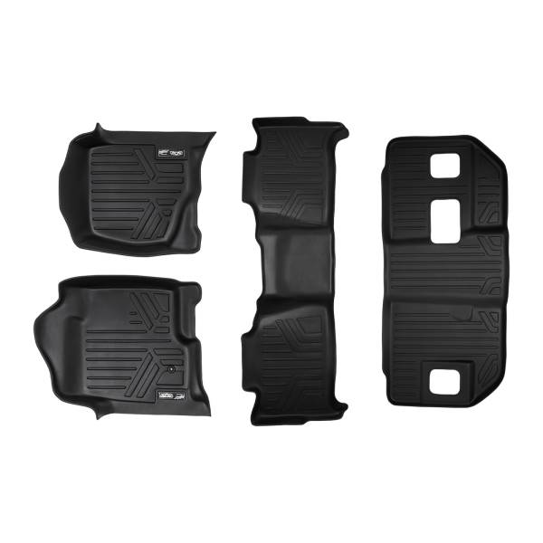 Maxliner USA - MAXLINER Custom Fit Floor Mats 3 Row Liner Set Black for 2007-2014 Chevrolet Suburban / GMC Yukon XL and Denali XL