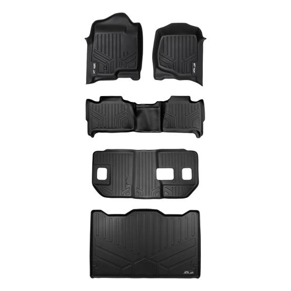 Maxliner USA - MAXLINER Custom Fit Floor Mats 3 Rows and Cargo Liner Behind 3rd Row Black for 2007-2014 Suburban / Yukon XL