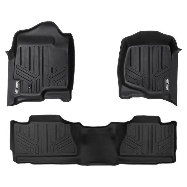 Maxliner USA - MAXLINER Custom Fit Floor Mats 2 Row Liner Set Black for 2007-2013 Chevrolet Avalanche