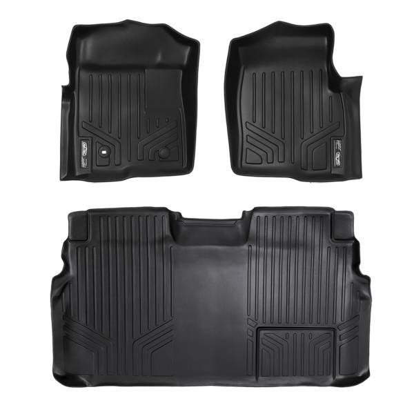 Maxliner USA - MAXLINER Custom Fit Floor Mats 2 Row Liner Set Black for 2009-2010 Ford F-150 SuperCrew Cab