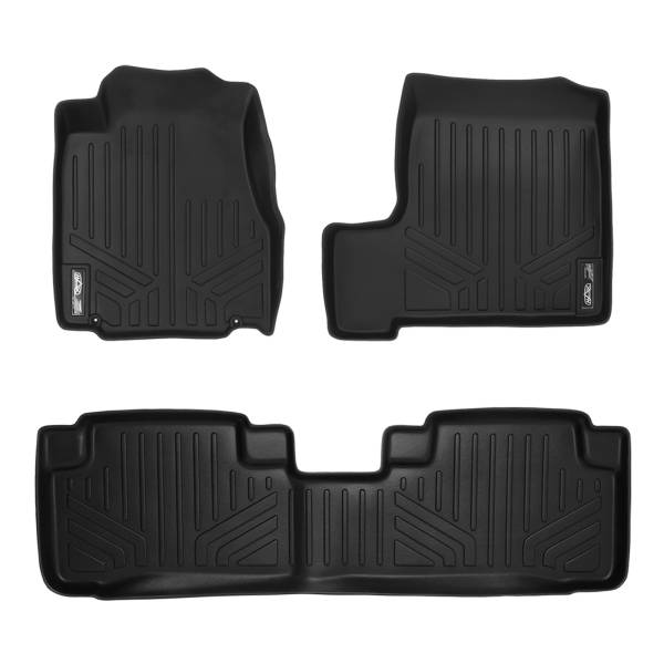 Maxliner USA - MAXLINER Custom Fit Floor Mats 2 Row Liner Set Black for 2007-2011 Honda CR-V