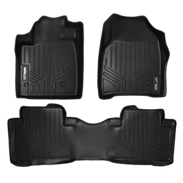 Maxliner USA - MAXLINER Custom Fit Floor Mats 2 Row Liner Set Black for 2009-2015 Honda Pilot