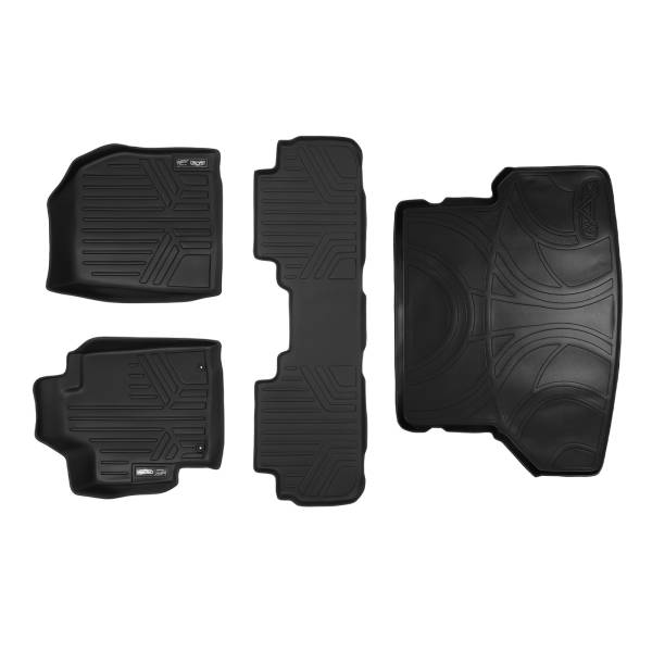 Maxliner USA - MAXLINER Custom Fit Floor Mats 2 Rows and Cargo Liner Set Black for 2008-2013 Toyota Highlander Non Hybrid