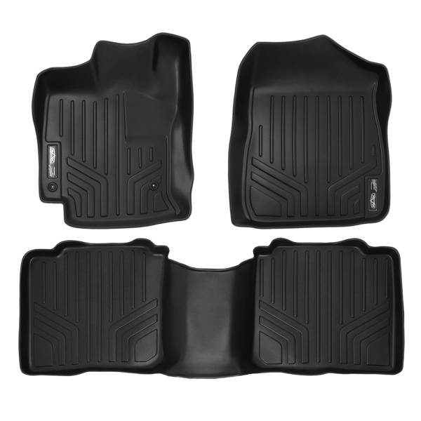 Maxliner USA - MAXLINER Custom Fit Floor Mats 2 Row Liner Set Black for 2009-2011 Toyota Venza - All Models