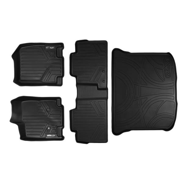 Maxliner USA - MAXLINER Custom Fit Floor Mats 2 Rows and Cargo Liner Set Black for 2007-2010 Ford Edge / Lincoln MKX