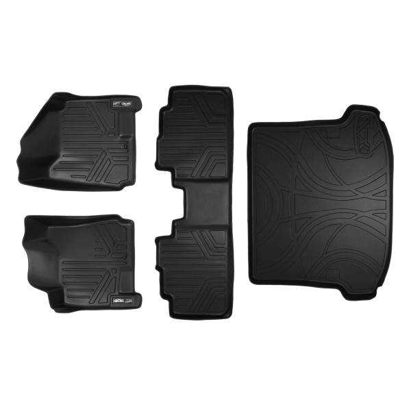 Maxliner USA - MAXLINER Custom Fit Floor Mats 2 Rows and Cargo Liner Set Black for 2010-2016 Cadillac SRX - All Models