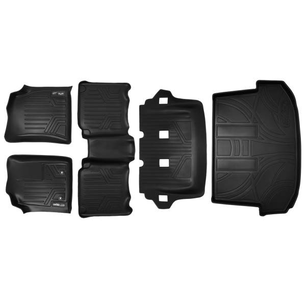 Maxliner USA - MAXLINER Custom Fit Floor Mats 3 Rows and Cargo Liner Set Black for 2012-2015 Toyota Fortuner