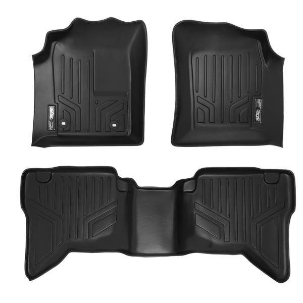 Maxliner USA - MAXLINER Custom Fit Floor Mats 2 Row Liner Set Black for 2012-2014 Toyota Hilux Vigo