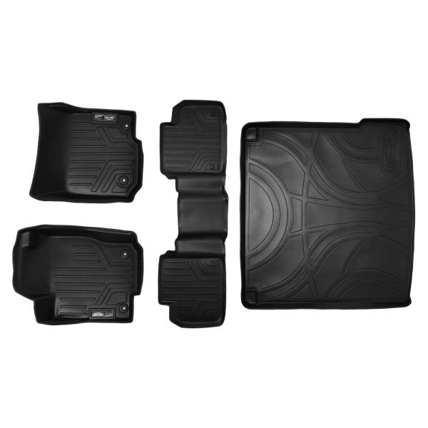 Maxliner USA - MAXLINER Custom Fit Floor Mats 2 Rows and Cargo Liner Set Black for 2012-2019 Mercedes Benz ML / GLE Series