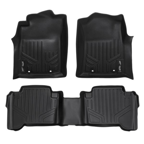 Maxliner USA - MAXLINER Custom Fit Floor Mats 2 Row Liner Set Black for 2012-2015 Toyota Tacoma Double Cab