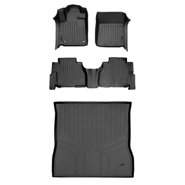 Maxliner USA - MAXLINER Custom Fit Floor Mats and Cargo Liner Set Black for 2012-2019 Toyota Sequoia with 2nd Row Bench Seat