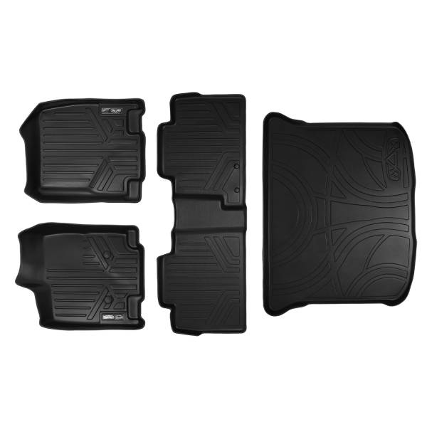 Maxliner USA - MAXLINER Custom Fit Floor Mats 2 Rows and Cargo Liner Set Black for 2011-2014 Ford Edge / 2011-2015 Lincoln MKX