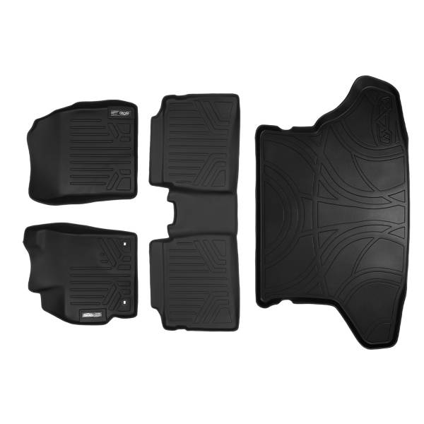 Maxliner USA - MAXLINER Custom Fit Floor Mats 2 Rows and Cargo Liner Set Black for 2012-2015 Toyota Prius (No Prius V or C Models)