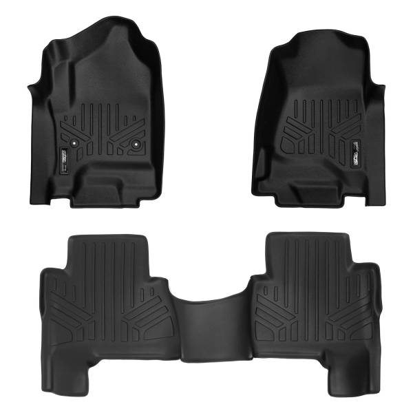 Maxliner USA - MAXLINER Custom Fit Floor Mats 2 Row Liner Set Black for 2015-2018 Cadillac Escalade ESV