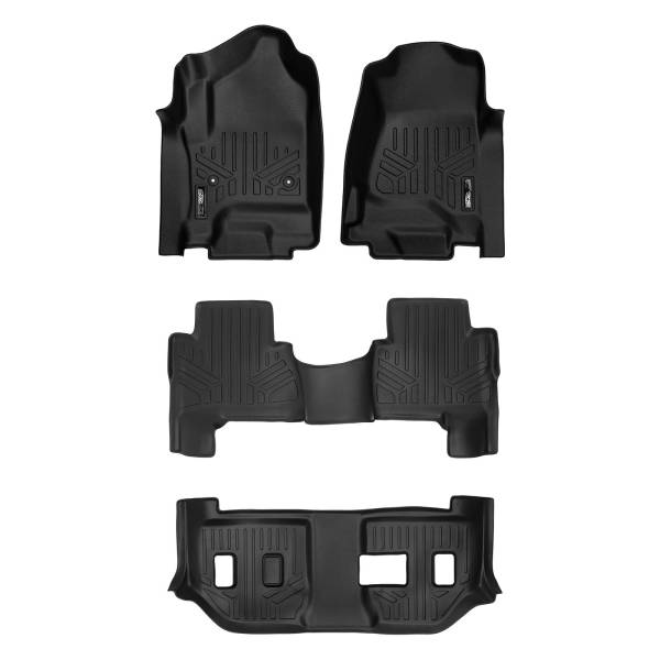 Maxliner USA - MAXLINER Custom Fit Floor Mats 3 Row Liner Set Black for 2015-2019 Cadillac Escalade ESV