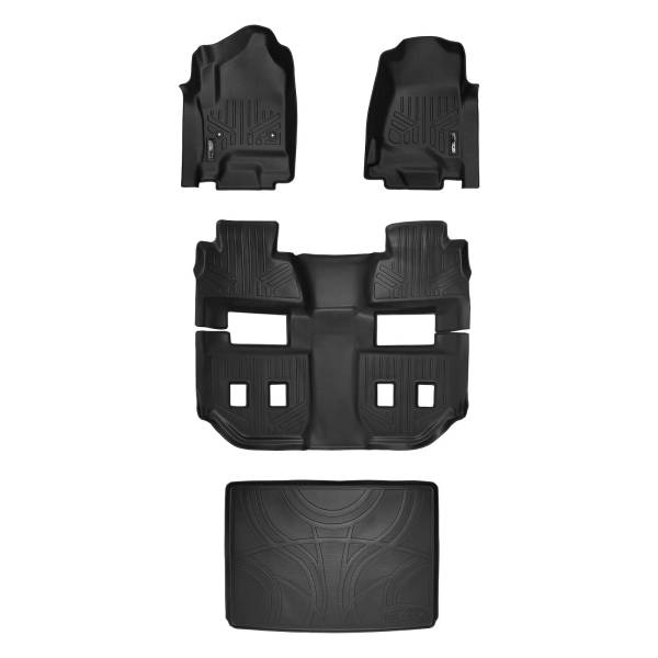 Maxliner USA - MAXLINER Custom Fit Floor Mats 3 Rows and Cargo Liner Behind 3rd Row Set Black for 2015-2019 Chevy Suburban / GMC Yukon XL