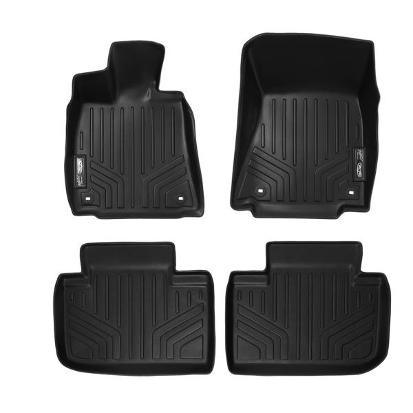 Maxliner USA - MAXLINER Custom Fit Floor Mats 2 Row Liner Set Black for 2014-2019 Lexus IS Sedan Rear Wheel Drive Only