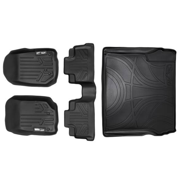 Maxliner USA - MAXLINER Custom Fit Floor Mats and Cargo Liner Set Black for 2007-2010 Jeep Wrangler Unlimited 4-Door