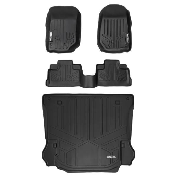 Maxliner USA - MAXLINER Custom Fit Floor Mats and Cargo Liner Set Black for 2011-2013 Jeep Wrangler Unlimited 4-Door