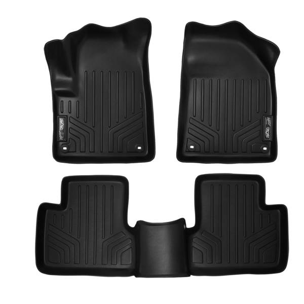 Maxliner USA - MAXLINER Custom Fit Floor Mats 2 Row Liner Set Black for 2014-2019 Jeep Cherokee - All Models