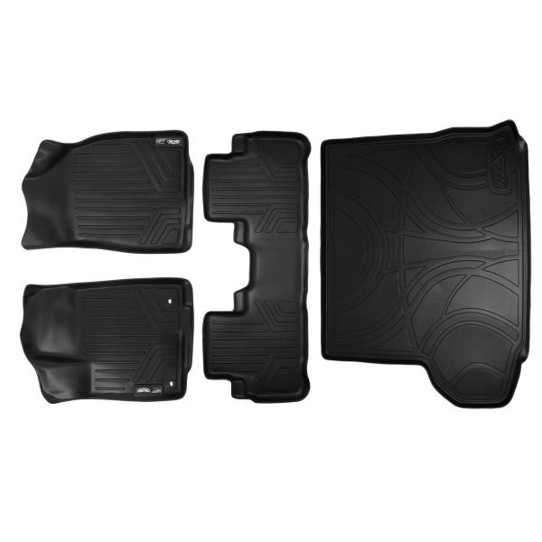 Maxliner USA - MAXLINER Custom Fit Floor Mats 2 Rows and Cargo Liner Behind 2nd Row Set Black for 2014-2019 Toyota Highlander