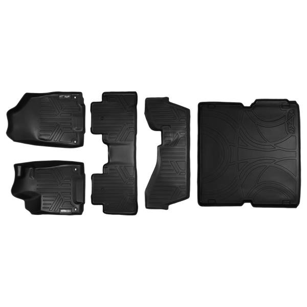 Maxliner USA - MAXLINER Floor Mats and Cargo Liner Behind 2nd Row Set Black for 2014-2019 Acura MDX with 2nd Row Bench Seat (No Hybrid)