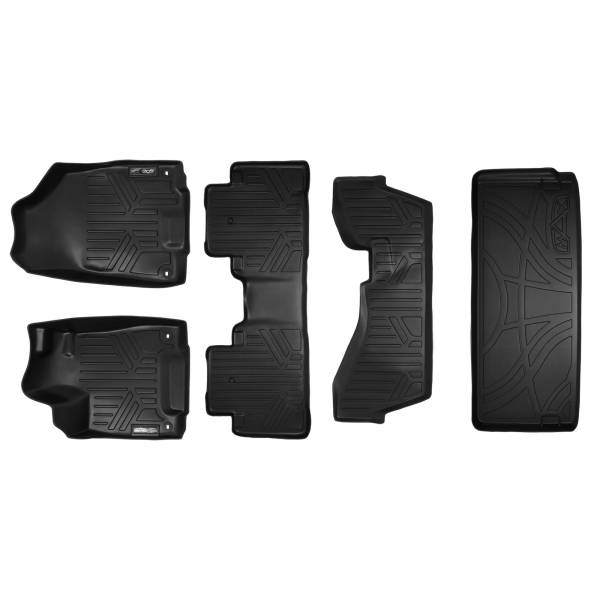 Maxliner USA - MAXLINER Floor Mats and Cargo Liner Behind 3rd Row Set Black for 2014-2019 Acura MDX with 2nd Row Bench Seat (No Hybrid)