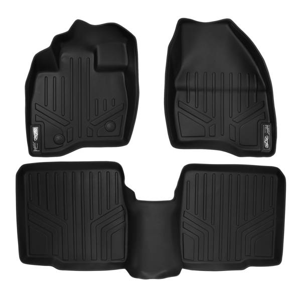 Maxliner USA - MAXLINER Custom Fit Floor Mats 2 Row Liner Set Black for 2015-2016 Ford Explorer without 2nd Row Center Console