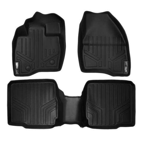 Maxliner USA - MAXLINER Custom Fit Floor Mats 2 Row Liner Set Black for 2015-2016 Ford Explorer with 2nd Row Center Console
