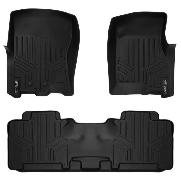 Maxliner USA - MAXLINER Floor Mats 2 Row Liner Set Black for 2011-2017 Ford Expedition / Lincoln Navigator (All Models Including EL and L)