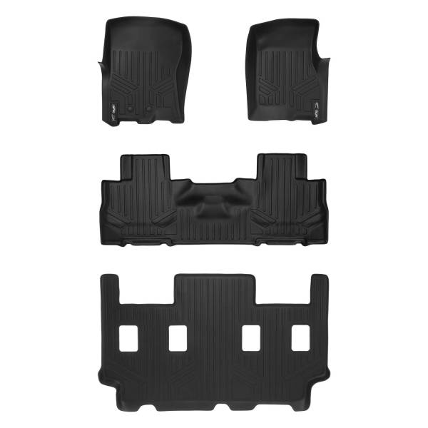 Maxliner USA - MAXLINER Floor Mats 3 Row Liner Set Black for 2011-2017 Expedition EL/Navigator L with 2nd Row Bucket Seats without Console