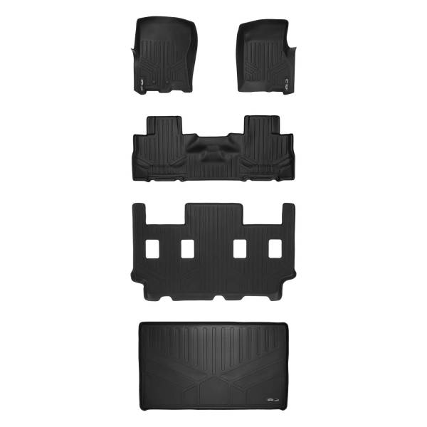 Maxliner USA - MAXLINER Floor Mats - Cargo Liner Set Black for 2011-17 Expedition EL/Navigator L with 2nd Row Bucket Seats without Console
