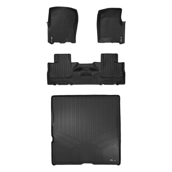 Maxliner USA - MAXLINER Floor Mats - Cargo Liner Set Black for 11-17 Expedition/Navigator with 2nd Row Bucket Seats without Center Console