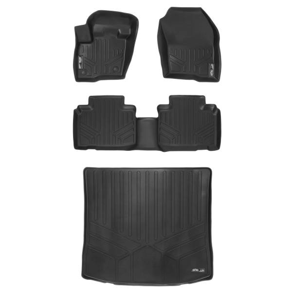 Maxliner USA - MAXLINER Custom Fit Floor Mats 2 Rows and Cargo Liner Set Black for 2015-2019 Ford Edge