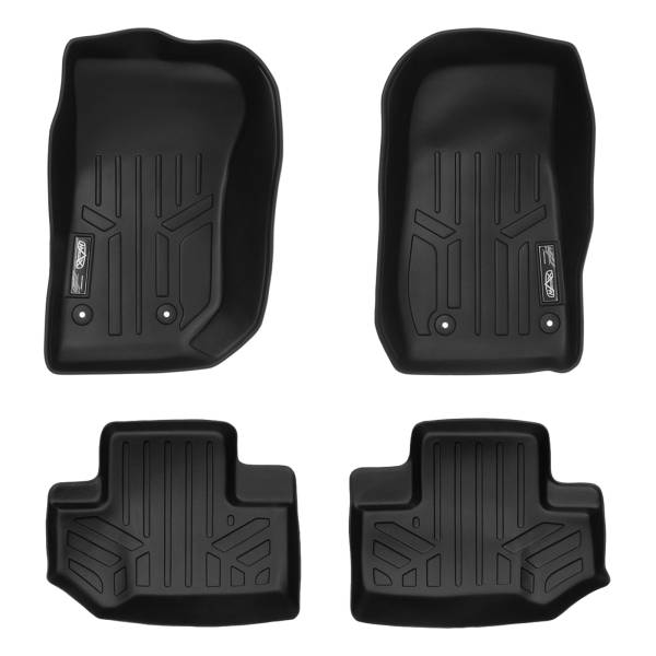 Maxliner USA - MAXLINER Custom Floor Mats 1st Row Liner Set Black for 2014-2018 Jeep Wrangler 2 Door Model Only (JK Old Body Style Only)