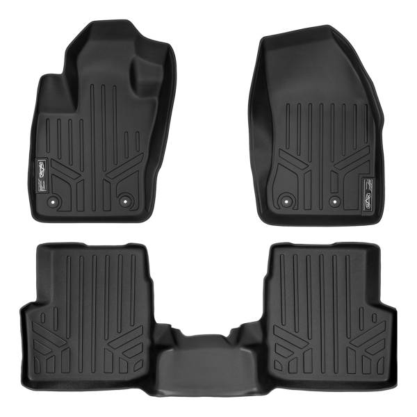 Maxliner USA - MAXLINER Custom Fit Floor Mats 2 Row Liner Set Black for 2015-2019 Jeep Renegade