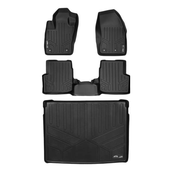 Maxliner USA - MAXLINER Custom Fit Floor Mats 2 Rows and Cargo Liner Set Black for 2015-2019 Jeep Renegade