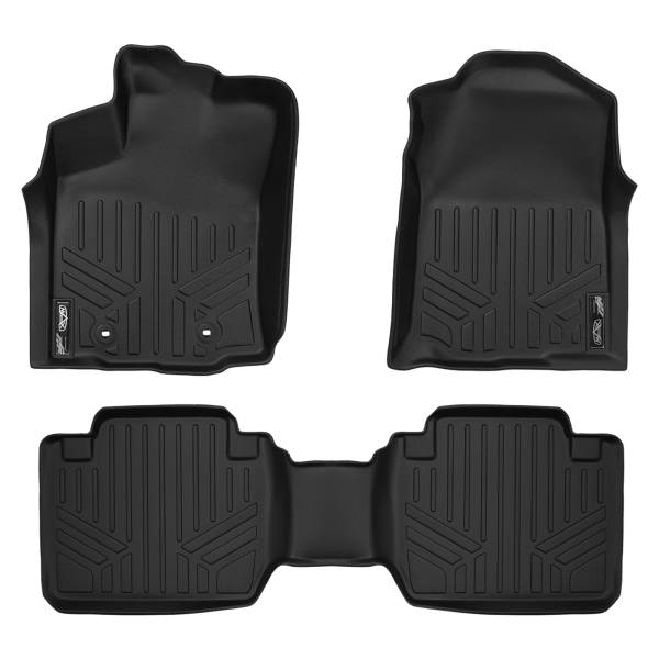 Maxliner USA - MAXLINER Custom Fit Floor Mats 2 Row Liner Set Black for 2016-2017 Toyota Tacoma Access/Extended Cab