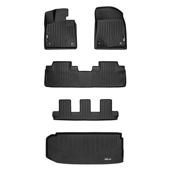 Maxliner USA - MAXLINER Floor Mats 3 Rows and Cargo Liner Behind 3rd Row Set Black for 2018-2019 Lexus RXL with 3rd Row Seats - All Models