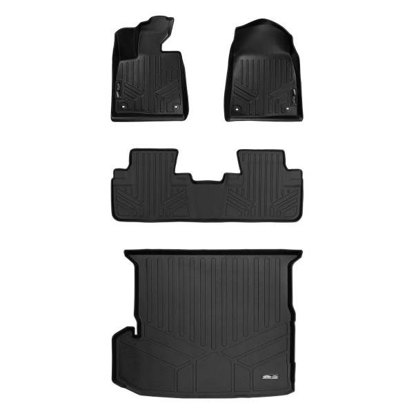 Maxliner USA - MAXLINER Floor Mats 2 Rows and Cargo Liner Behind 2nd Row Set Black for 2018-2019 Lexus RXL with 3rd Row Seats - All Models