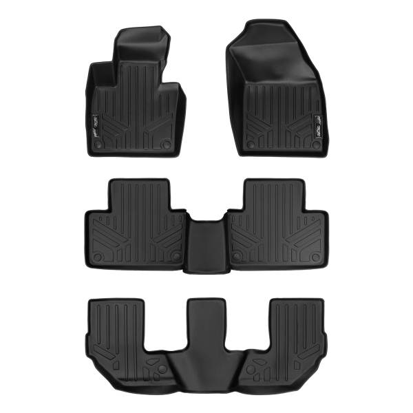 Maxliner USA - MAXLINER Custom Fit Floor Mats 3 Row Liner Set Black for 2016-2019 Volvo XC90 - No Plug-in Hybrid Models