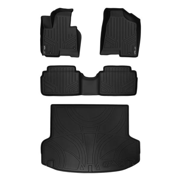 Maxliner USA - MAXLINER Custom Fit Floor Mats 2 Rows and Cargo Liner Set Black for 2014-2015 Hyundai Tucson