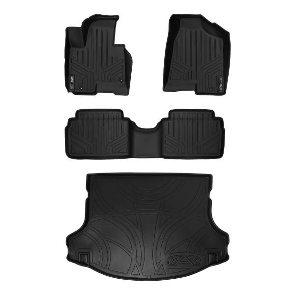 Maxliner USA - MAXLINER Custom Fit Floor Mats 2 Rows and Cargo Liner Set Black for 2014-2016 Kia Sportage