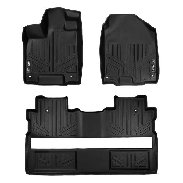 Maxliner USA - MAXLINER Custom Fit Floor Mats 2 Row Liner Set Black for 2017-2019 Honda Ridgeline Crew Cab - All Models