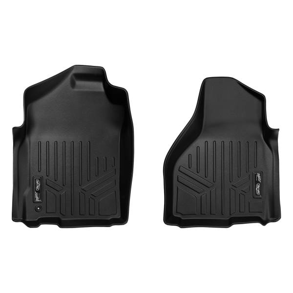 Maxliner USA - MAXLINER Custom Floor Mats 1st Row Liner Set Black for 2009-2012 Dodge Ram Standard Cab or Quad Cab (Single 1st Row Hook)