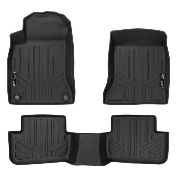 Maxliner USA - MAXLINER Custom Fit Floor Mats 2 Row Liner Set Black for 2014-2019 Mercedes Benz CLA / 2015-2019 GLA