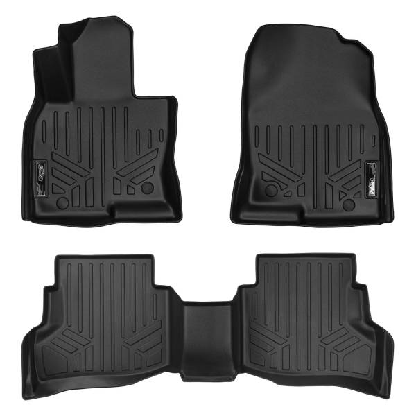 Maxliner USA - MAXLINER Custom Fit Floor Mats 2 Row Liner Set Black for 2016-2019 Mazda CX-9