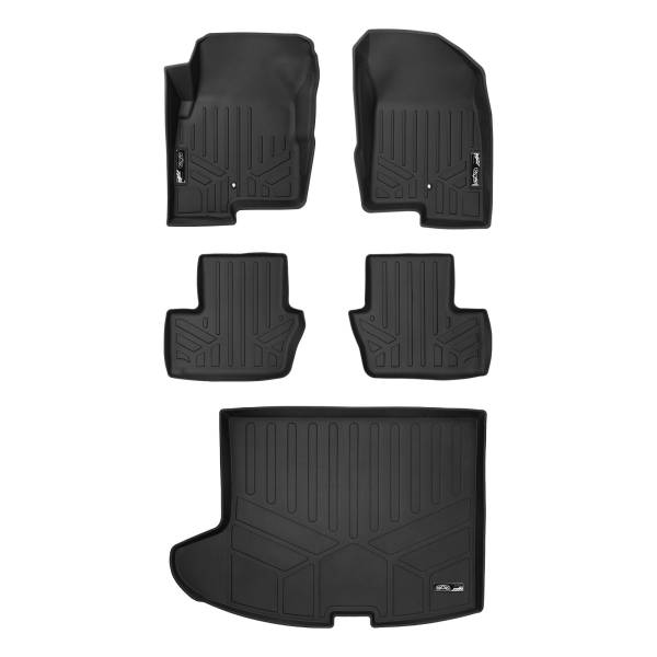Maxliner USA - MAXLINER Custom Fit Floor Mats 2 Rows and Cargo Liner Set Black for 2007-2017 Jeep Patriot / Compass Old Body Style